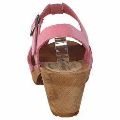 Mohedatoffeln Betty Nubuck Pale Pink Brun och Rosa Hot
