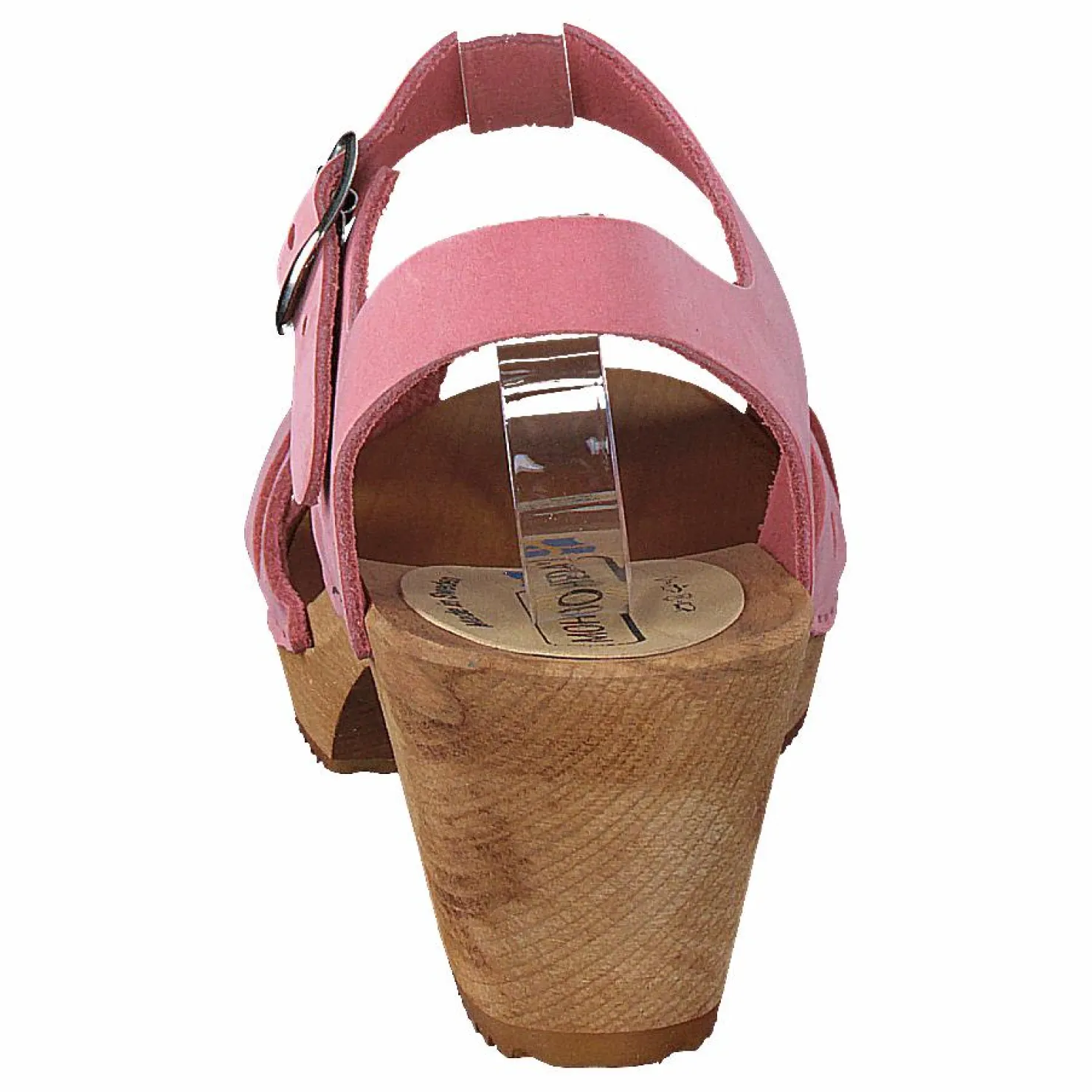Mohedatoffeln Betty Nubuck Pale Pink Brun och Rosa Hot