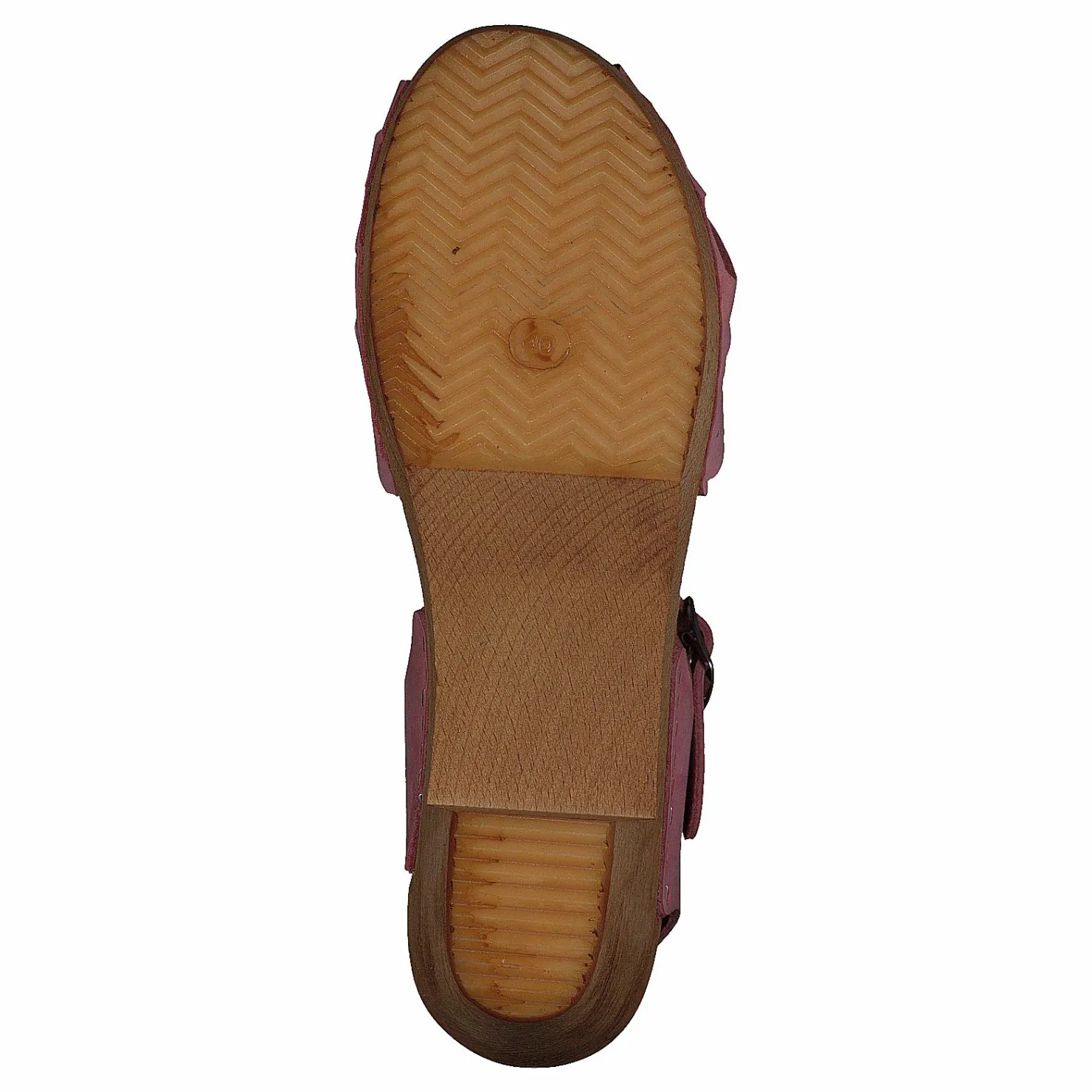Mohedatoffeln Betty Nubuck Pale Pink Brun och Rosa Hot