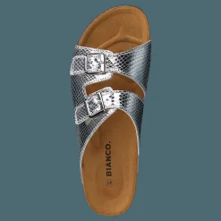 Bianco Biabetricia Buckle Sandal 918 Silver Snake Silver, Brun och Grå Best