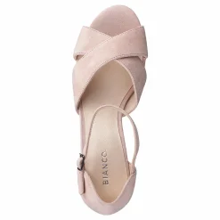 Bianco Biacate Suede Cross Sandal 491 Powder 1 Rosa Online
