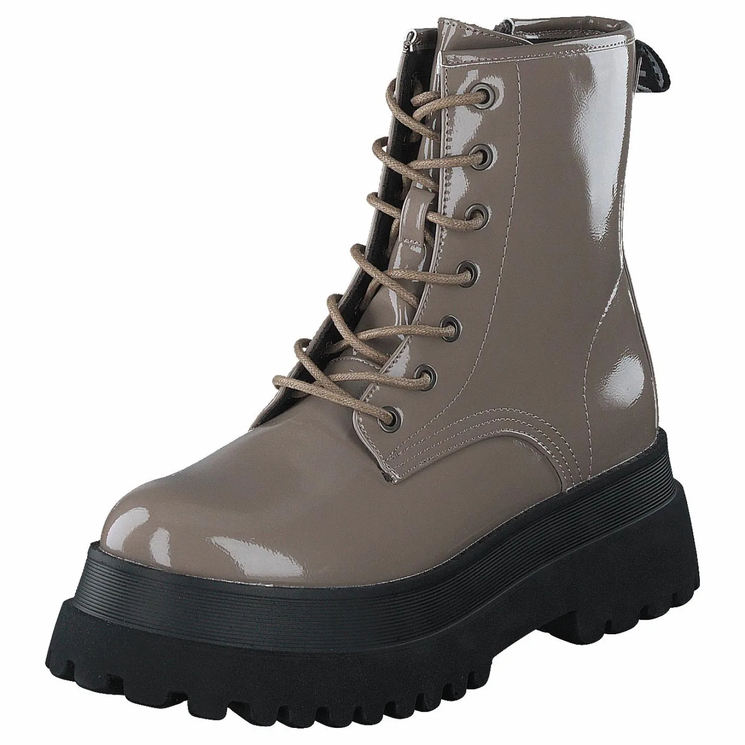 Bianco Biagas Laced Up Platform Boot Taupe Grå och Brun Outlet
