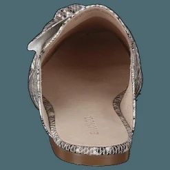 Bianco Birke Assymetric Bow Mule 610 - Snake Grå, Beige och Brun