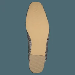 Bianco Birke Assymetric Bow Mule 610 - Snake Grå, Beige och Brun