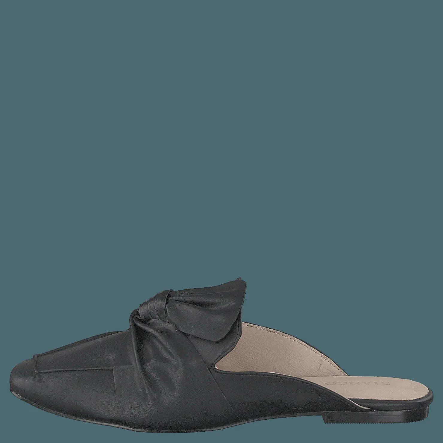 Bianco Birke Assymetric Bow Mule 100 - Black Svart Outlet