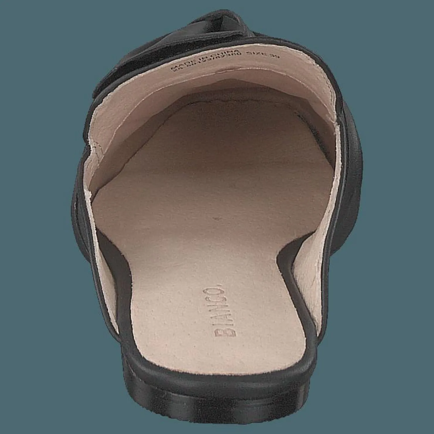 Bianco Birke Assymetric Bow Mule 100 - Black Svart Outlet