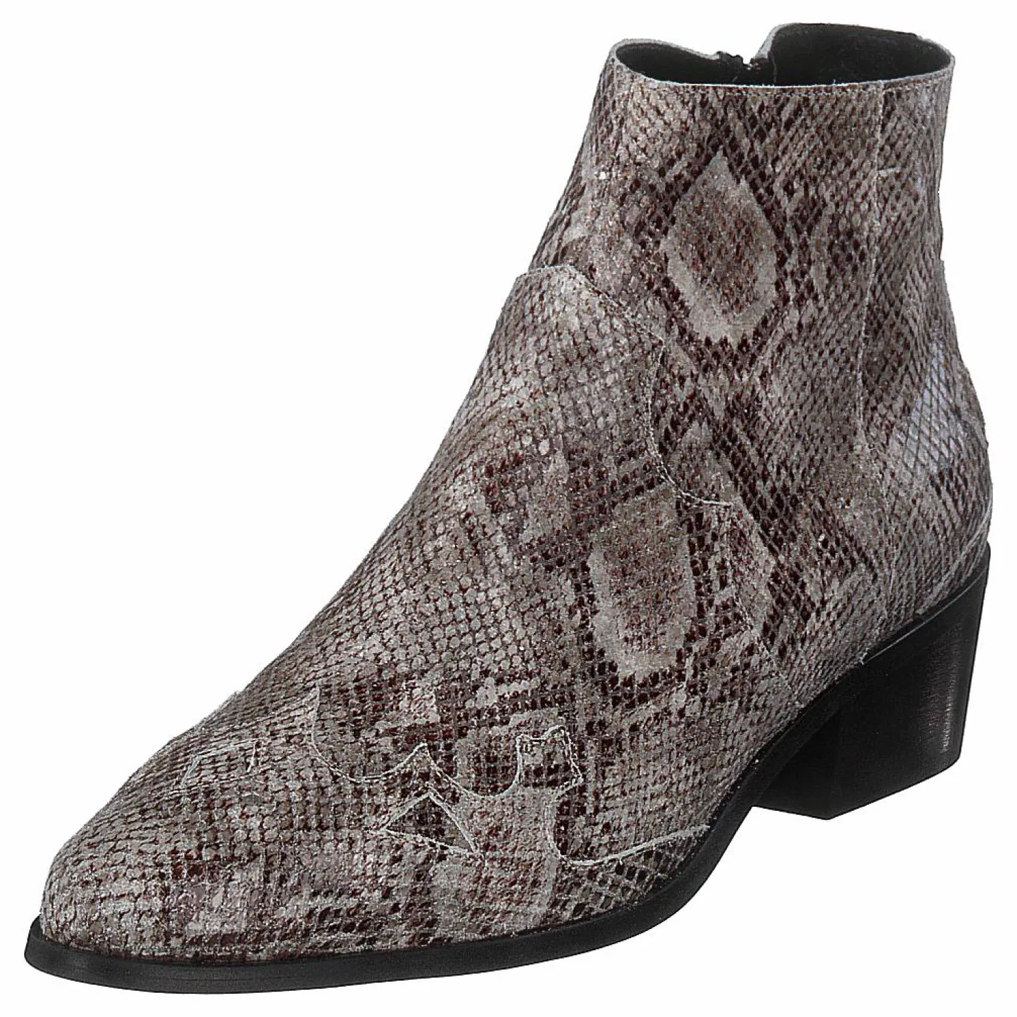 Bianco Bismil Western Leather Boot 610 - Snake Grå