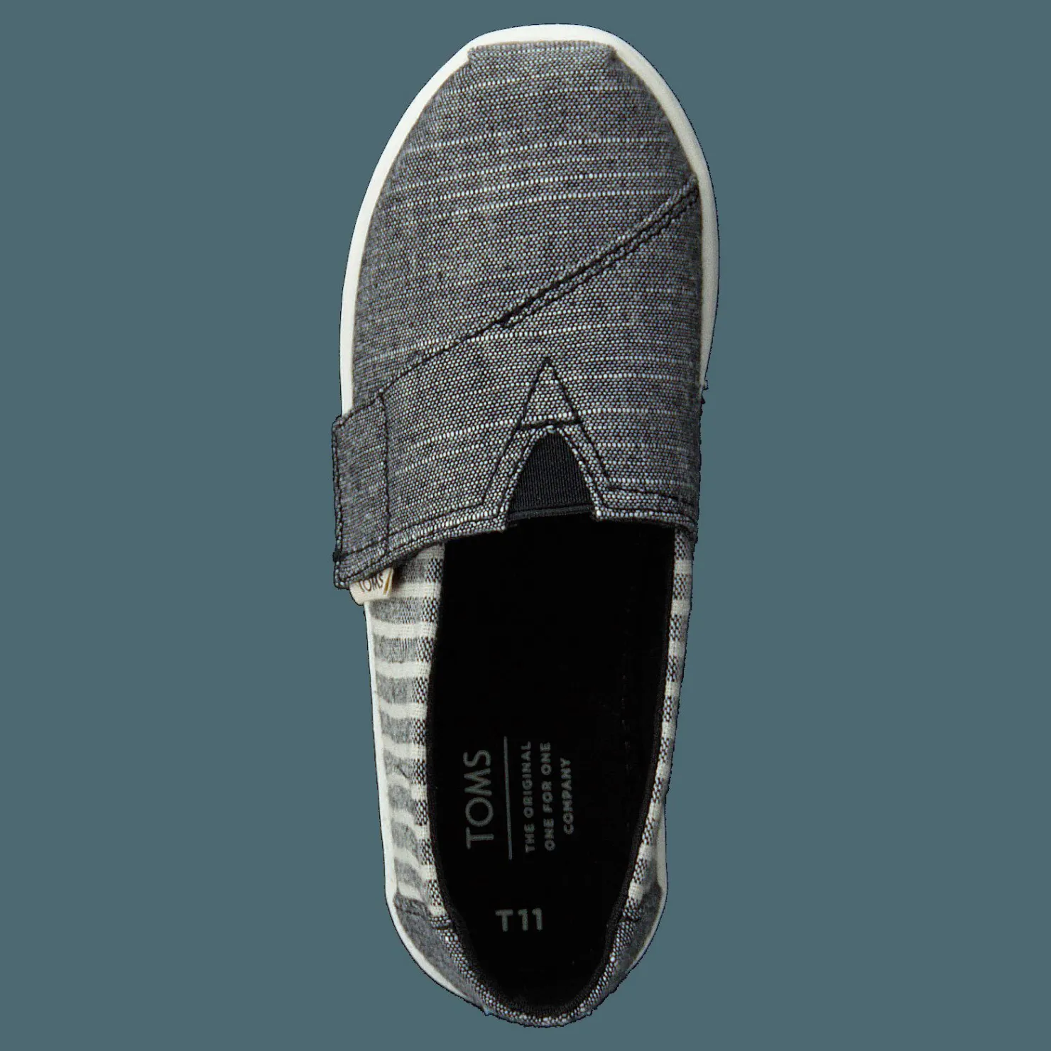 Toms Black Cabana Stripe Grey Grå Best