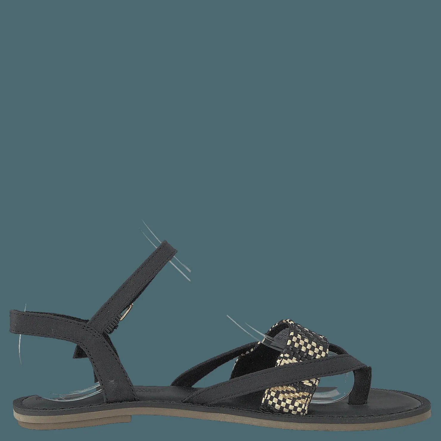 Toms Black Canvas Geometric Woven Black Svart Outlet