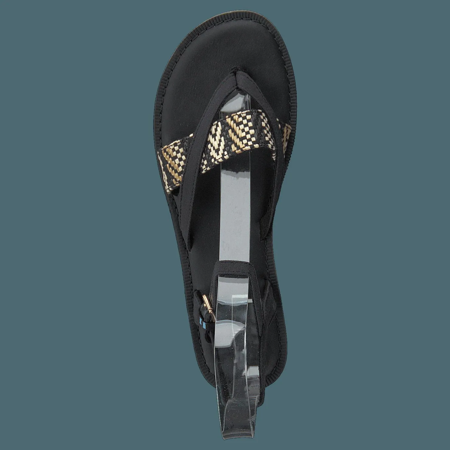 Toms Black Canvas Geometric Woven Black Svart Outlet