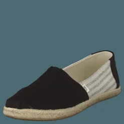 Toms Black Canvas Ivy League Black Beige Best