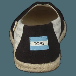 Toms Black Canvas Ivy League Black Beige Best