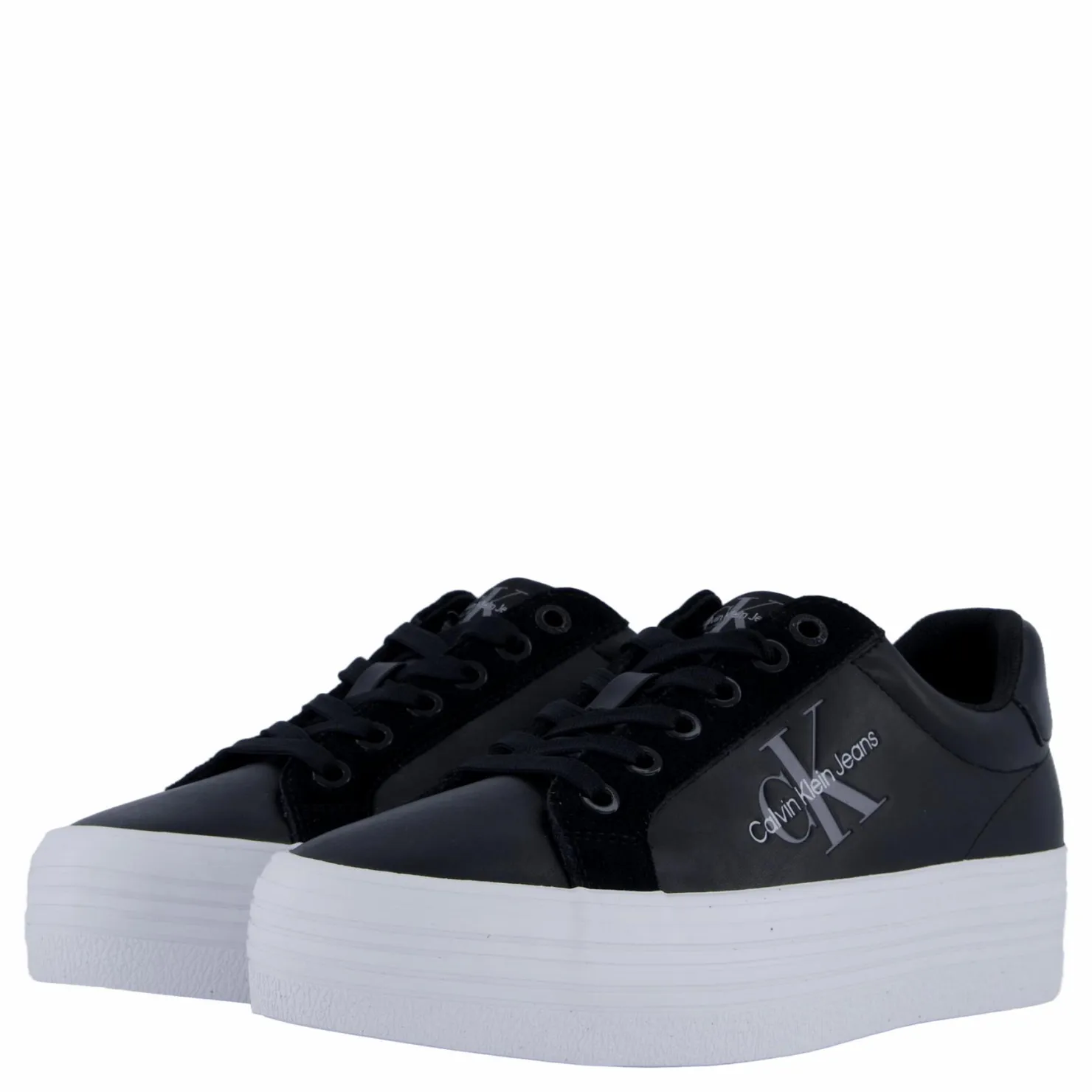 Calvin Klein Bold Vulc Flatf Low Mix Ml Mtr Black/white Svart Discount