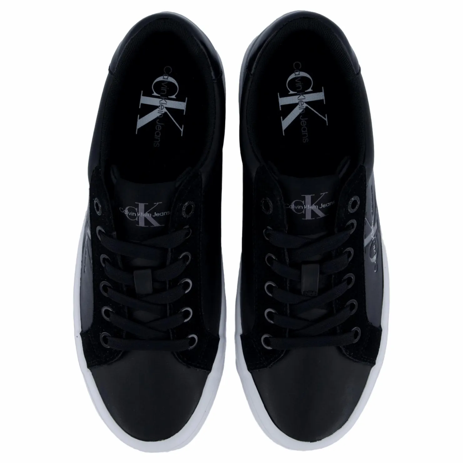 Calvin Klein Bold Vulc Flatf Low Mix Ml Mtr Black/white Svart Discount