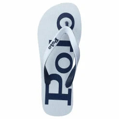 Polo Ralph Lauren Bolt Logo Flip-Flop White / Newport Navy Vit Discount