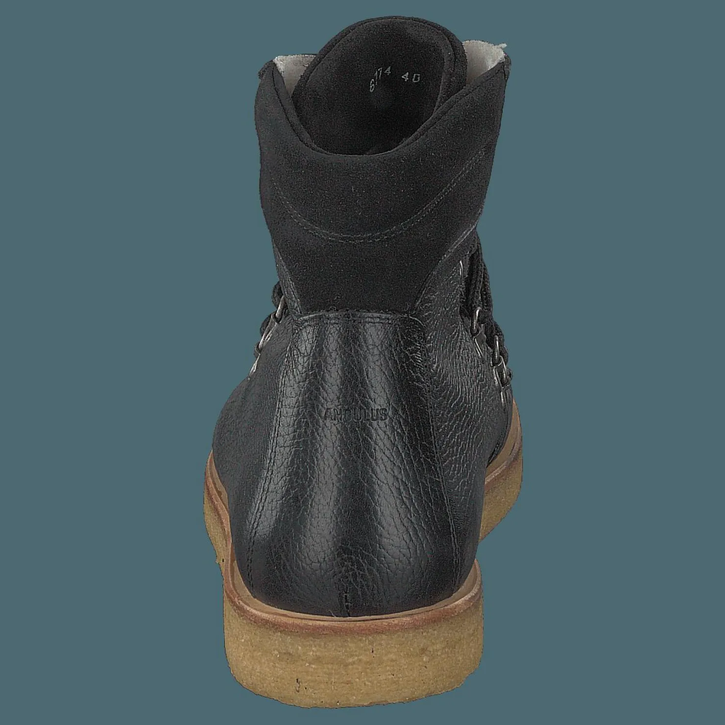 Angulus Boot With Laces And D-rings Black Svart Outlet