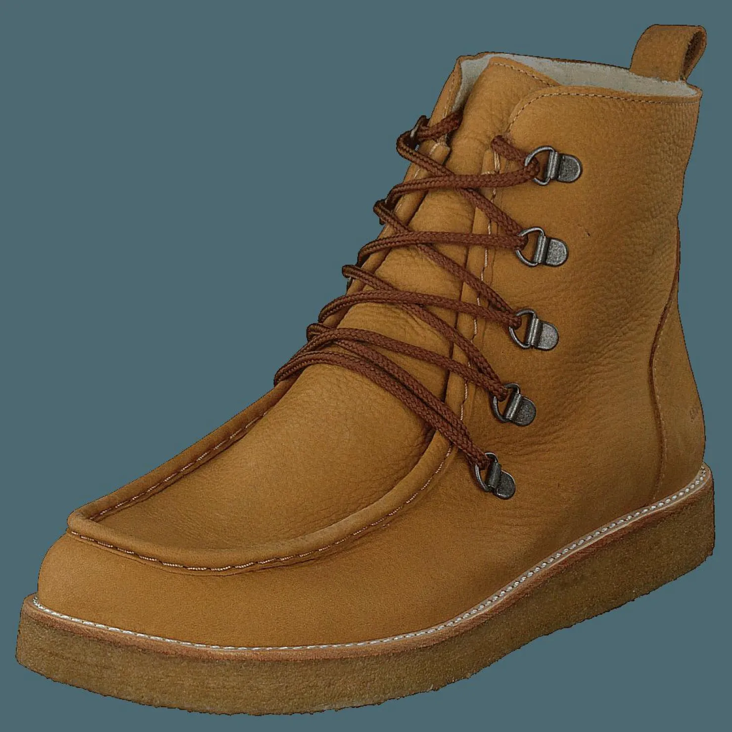 Angulus Boot With Wool Lining And Wide 2580 Camel Brun