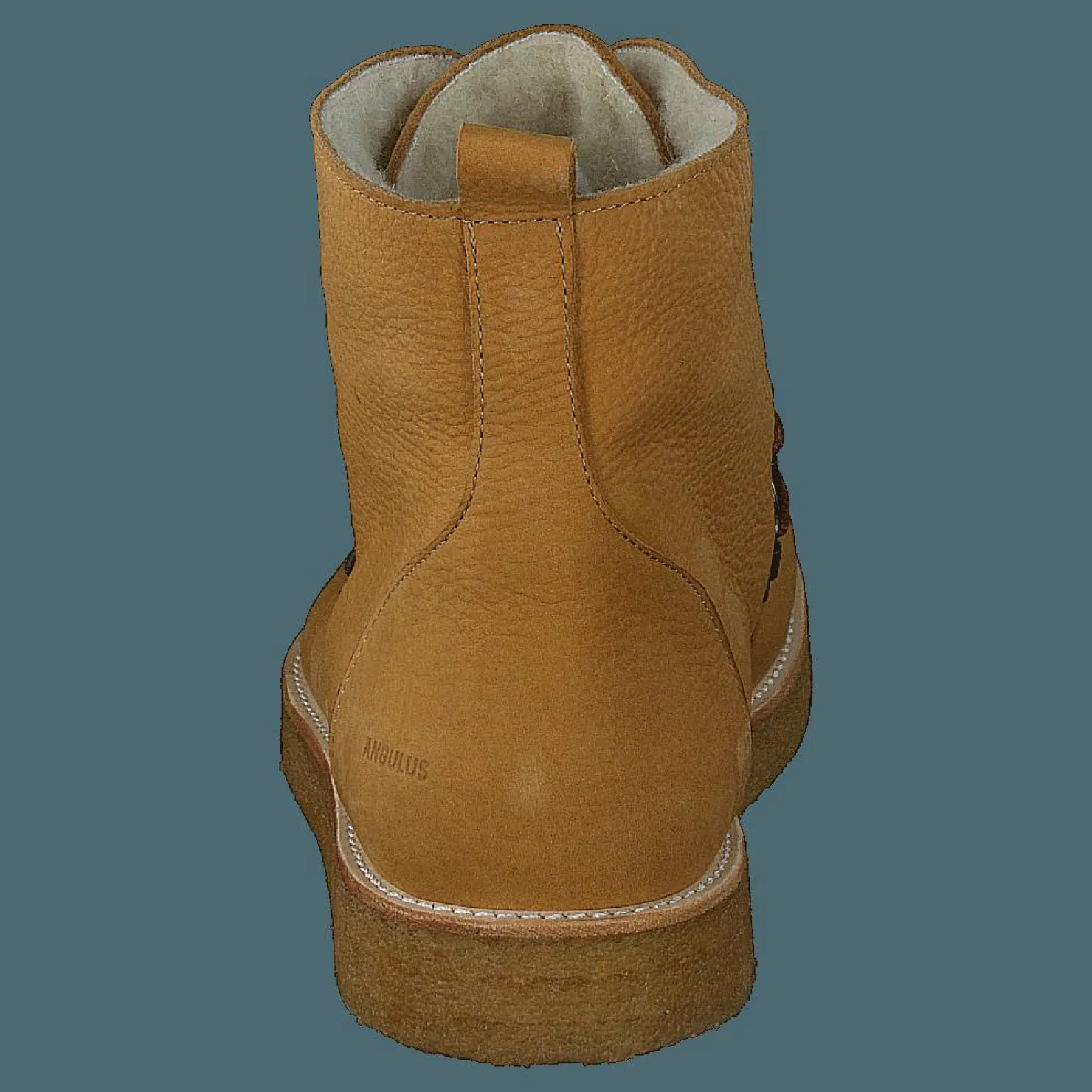 Angulus Boot With Wool Lining And Wide 2580 Camel Brun