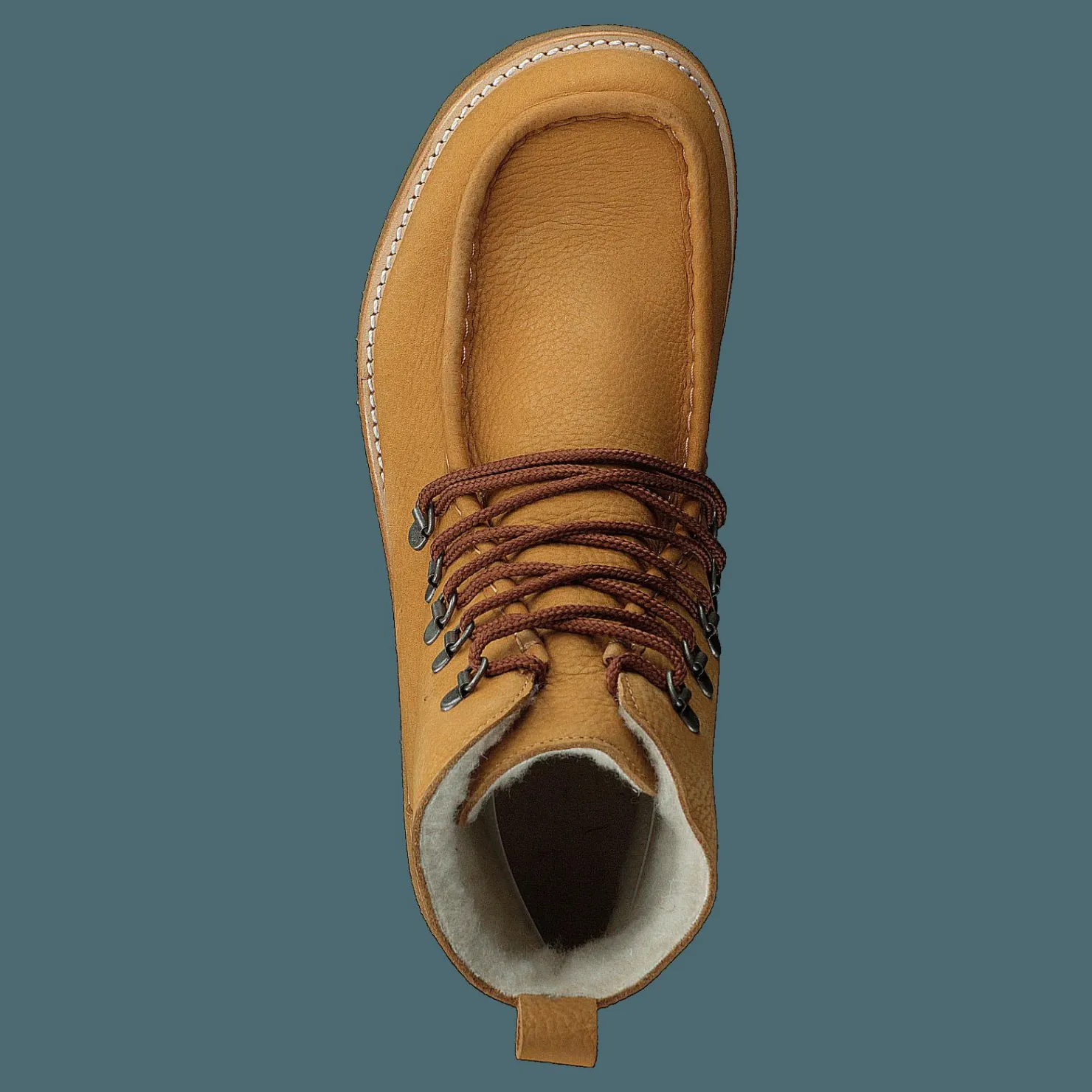 Angulus Boot With Wool Lining And Wide 2580 Camel Brun