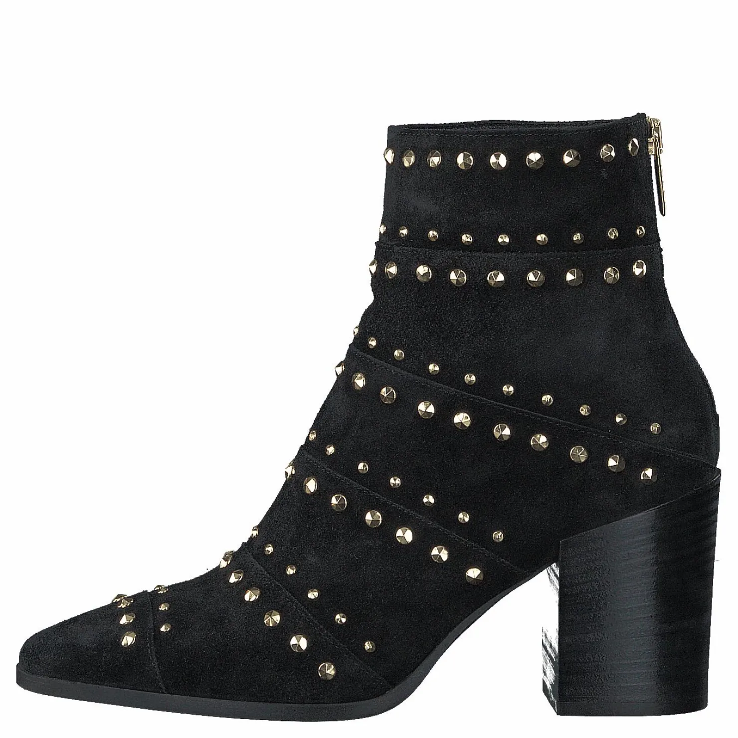 A Pair Bootlet W/Rivets Black Suede Svart Online