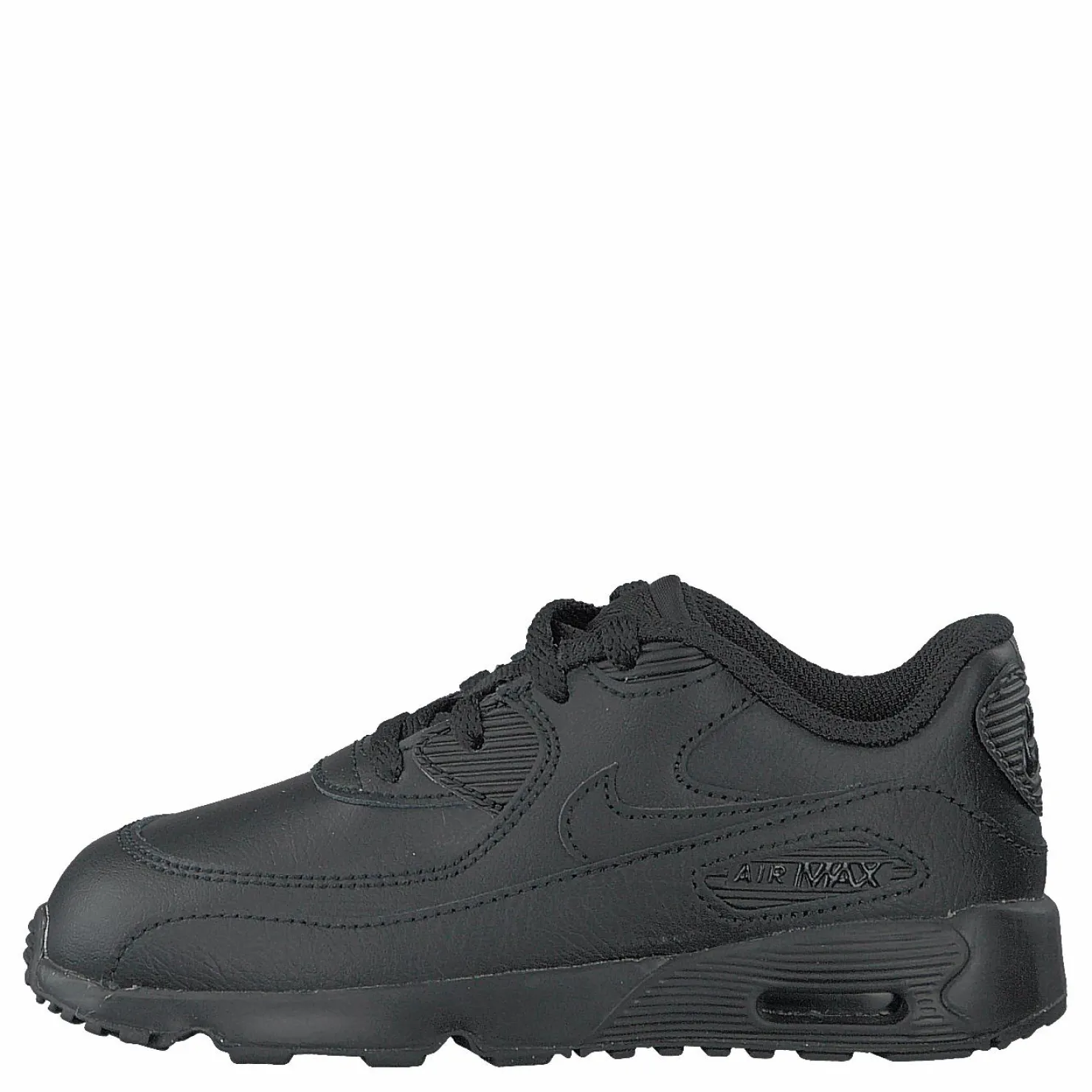 Nike Boys' Air Max 90 Leather TD Kids Black/black Svart Hot
