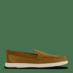 Clarks Bratton Loafer Dark Tan Nubuck Brun Discount