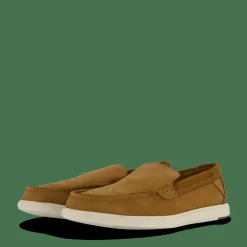 Clarks Bratton Loafer Dark Tan Nubuck Brun Discount