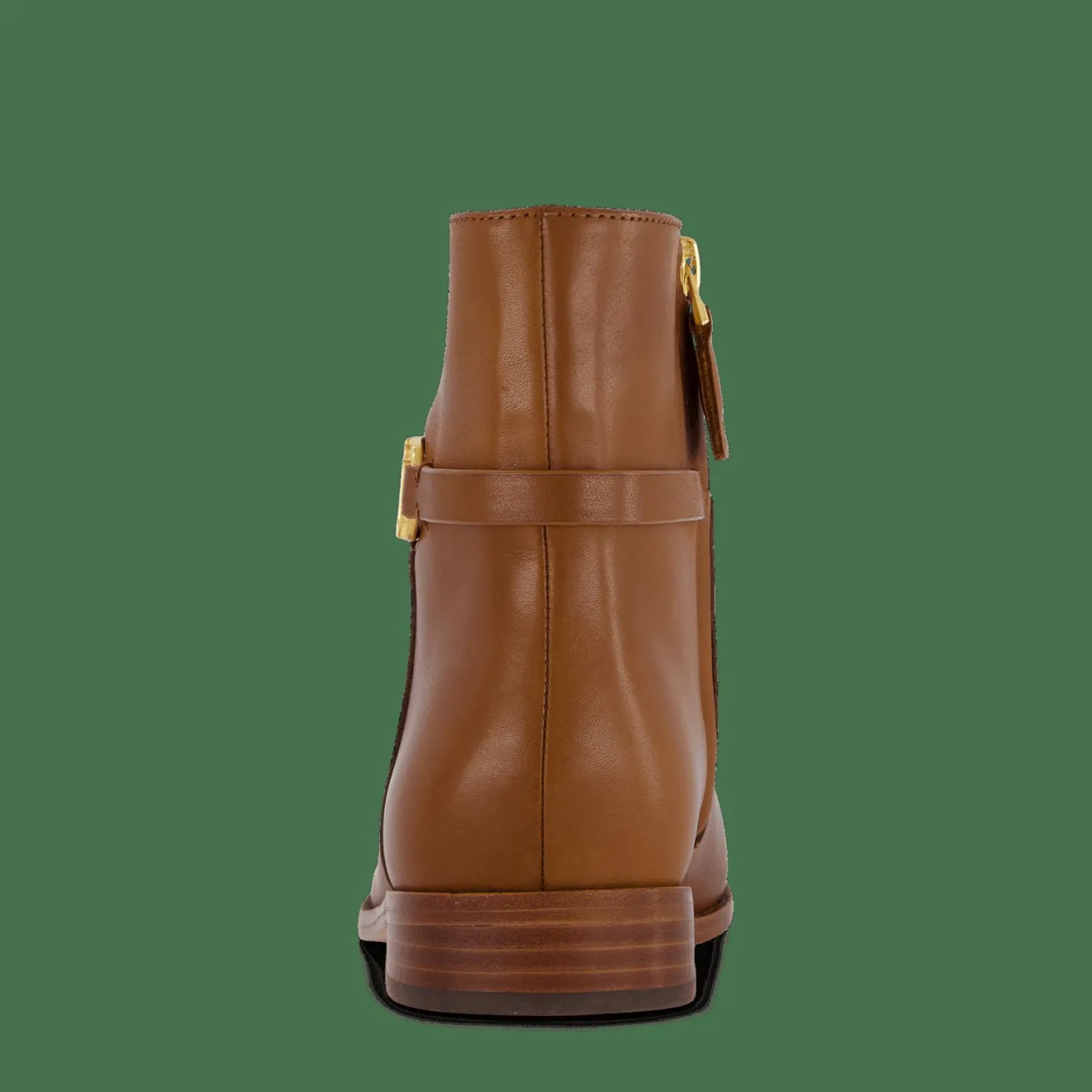 Lauren Ralph Lauren Briela Burnished Leather Bootie Deep Saddle Tan Brun Discount