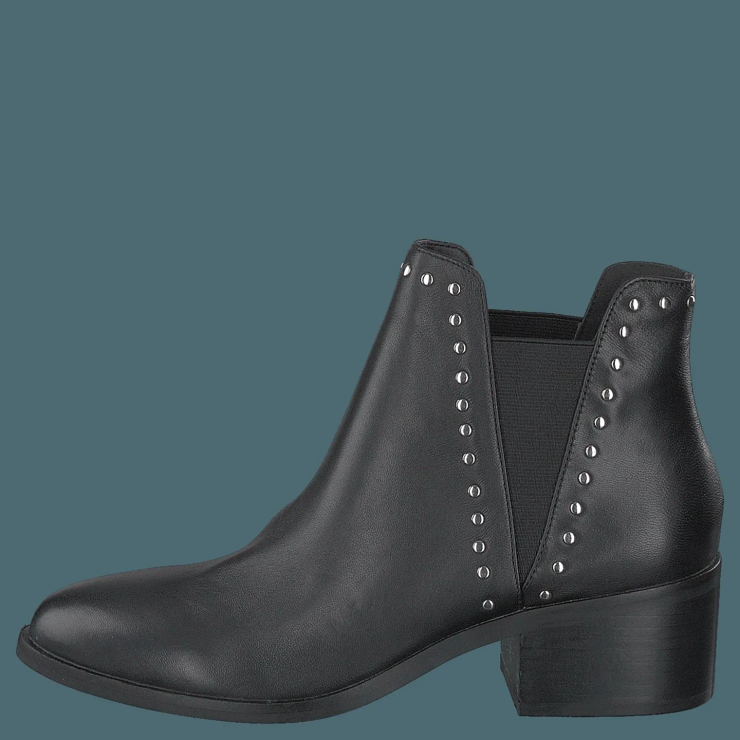 Steve Madden Cade Bootie Black Leather Svart Sale