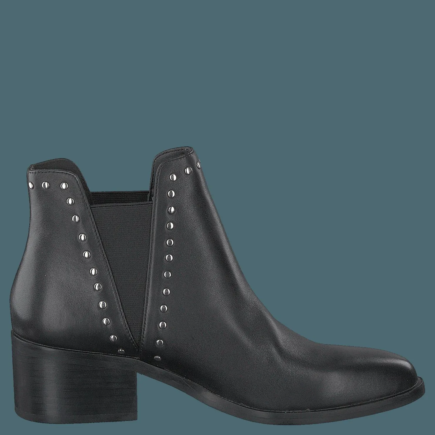 Steve Madden Cade Bootie Black Leather Svart Sale