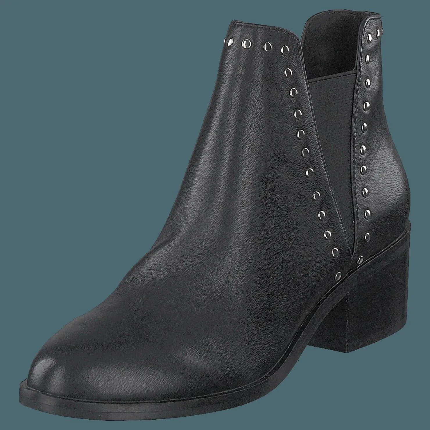 Steve Madden Cade Bootie Black Leather Svart Sale