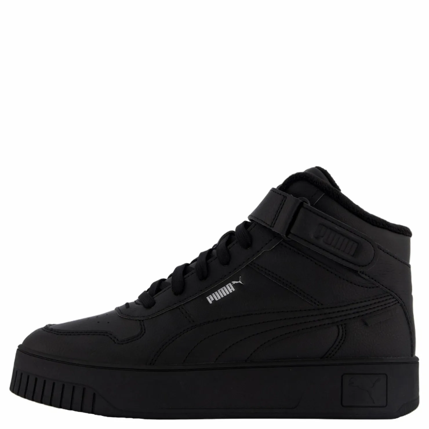 Puma Carina Street Mid Wtr Black- Black- Sil Svart New