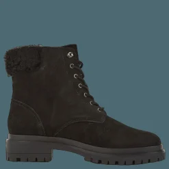 Lauren Ralph Lauren Carlee Suede Bootie Black/Black Svart New