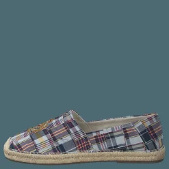 Polo Ralph Lauren Cevio Crest Madras Espadrille Blue Multi Flerfärgad Discount