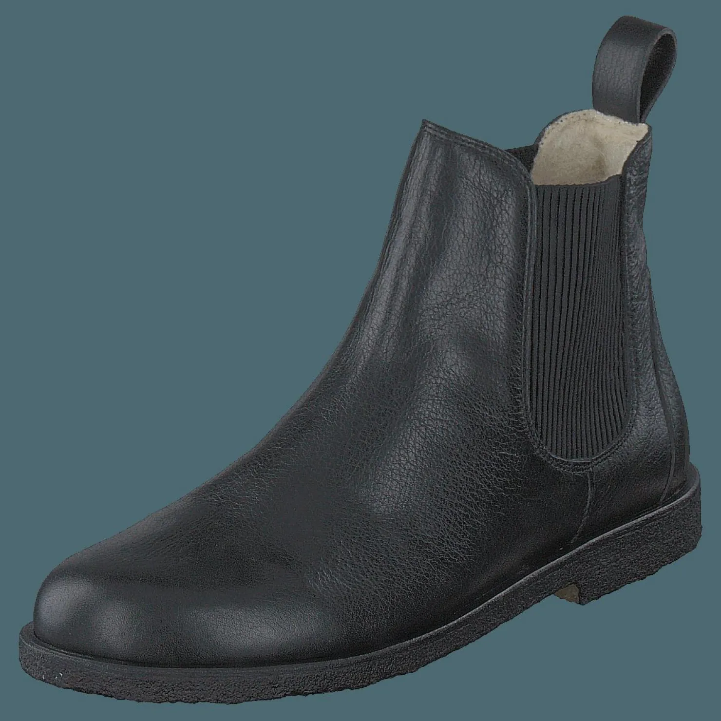 Angulus Chelsea boot with wool lining Black/Black Svart Sale