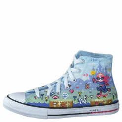 Converse Chuck Taylor All Star Hi Light Blue/cream Blå Discount