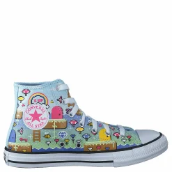 Converse Chuck Taylor All Star Hi Light Blue/cream Blå Discount
