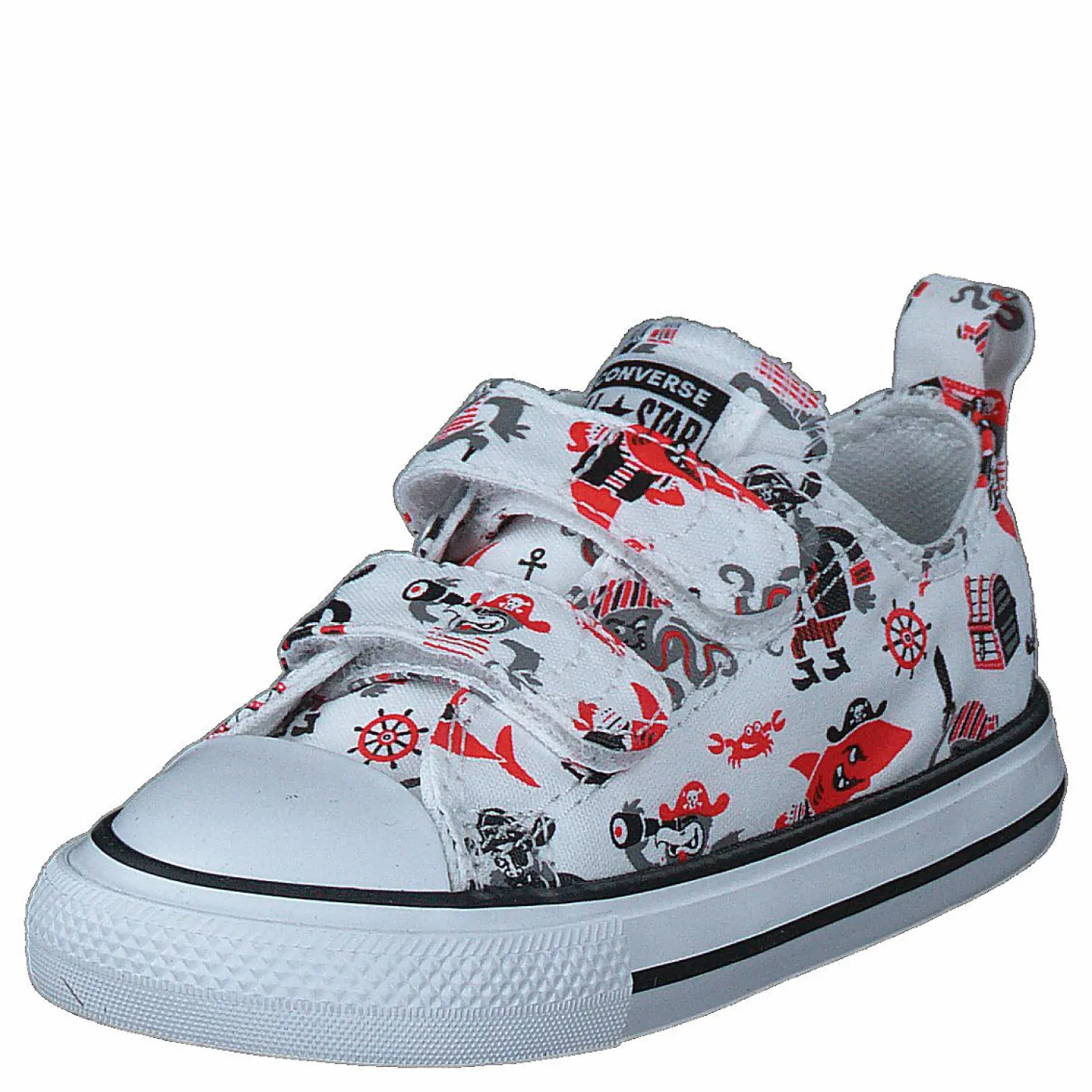 Converse Chuck Taylor All Star 2v Pirat 102-white/university Red/black Vit och Flerfärgad