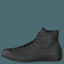 Converse Chuck Taylor Black Mono Leathe Black Svart Online
