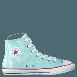 Converse Chuck Taylor Hi Sparkle Teal Tint Grå Discount