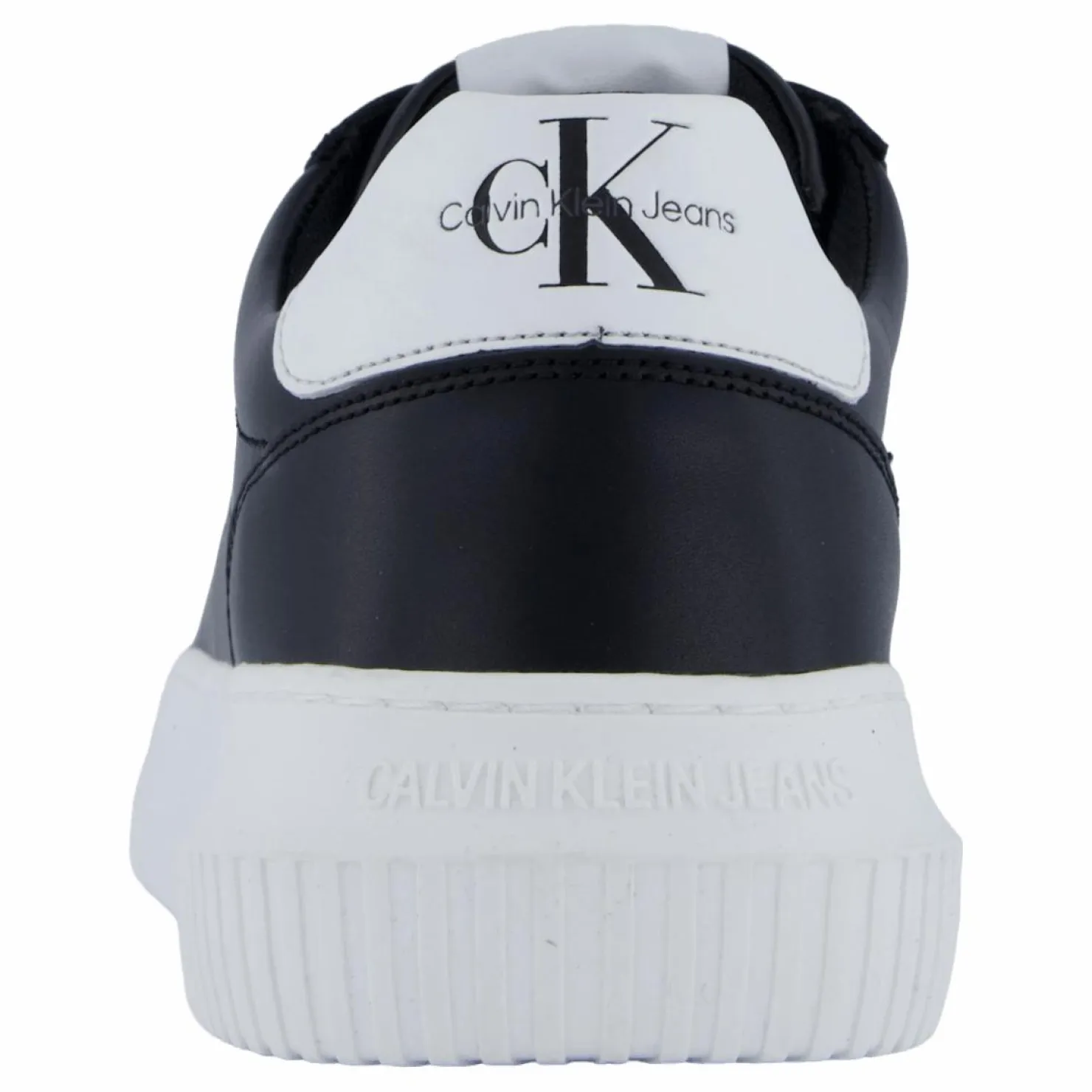 Calvin Klein Chunky Cupsole Mono Lth Black/bright White Svart New