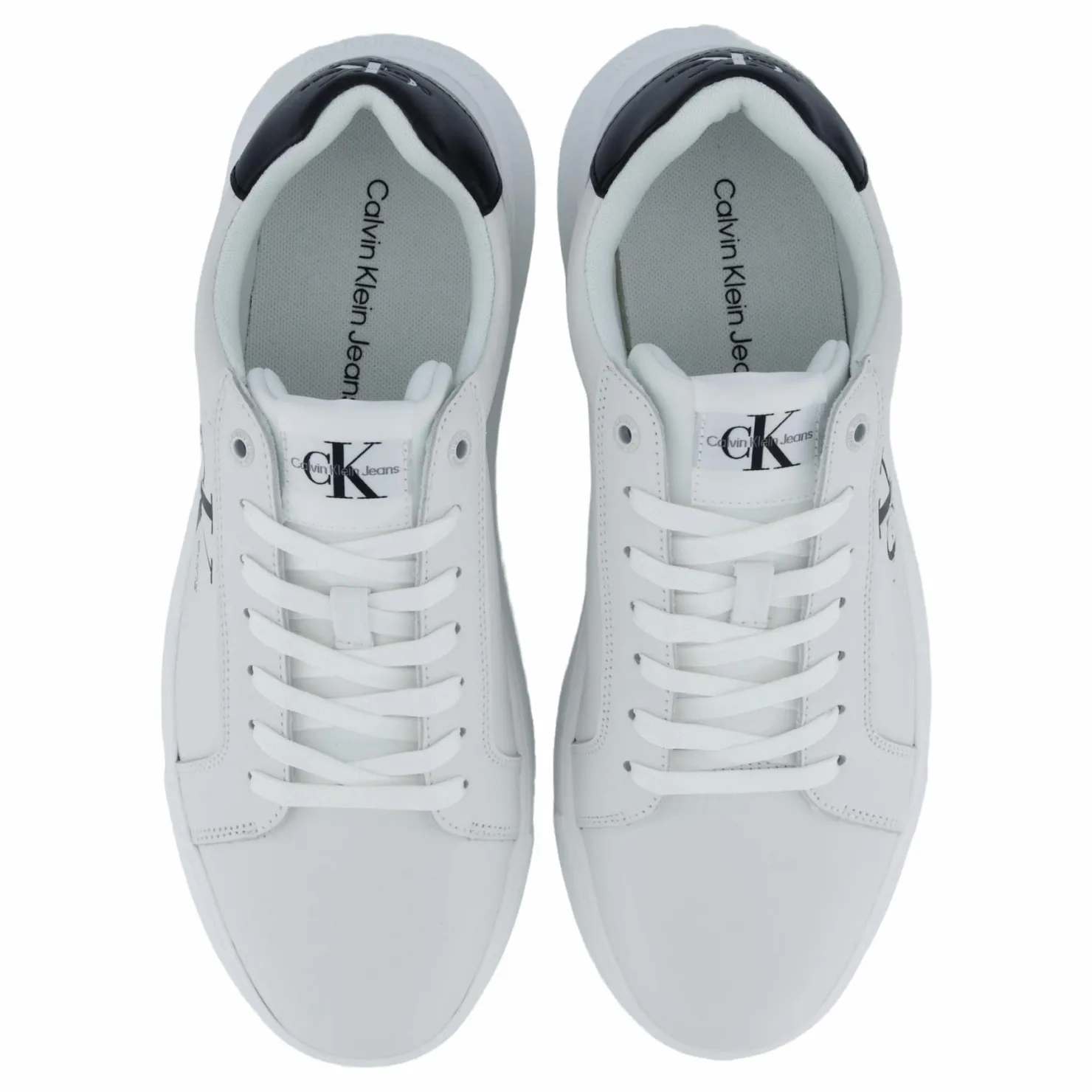 Calvin Klein Chunky Cupsole Mono Lth Bright White/black Vit Hot