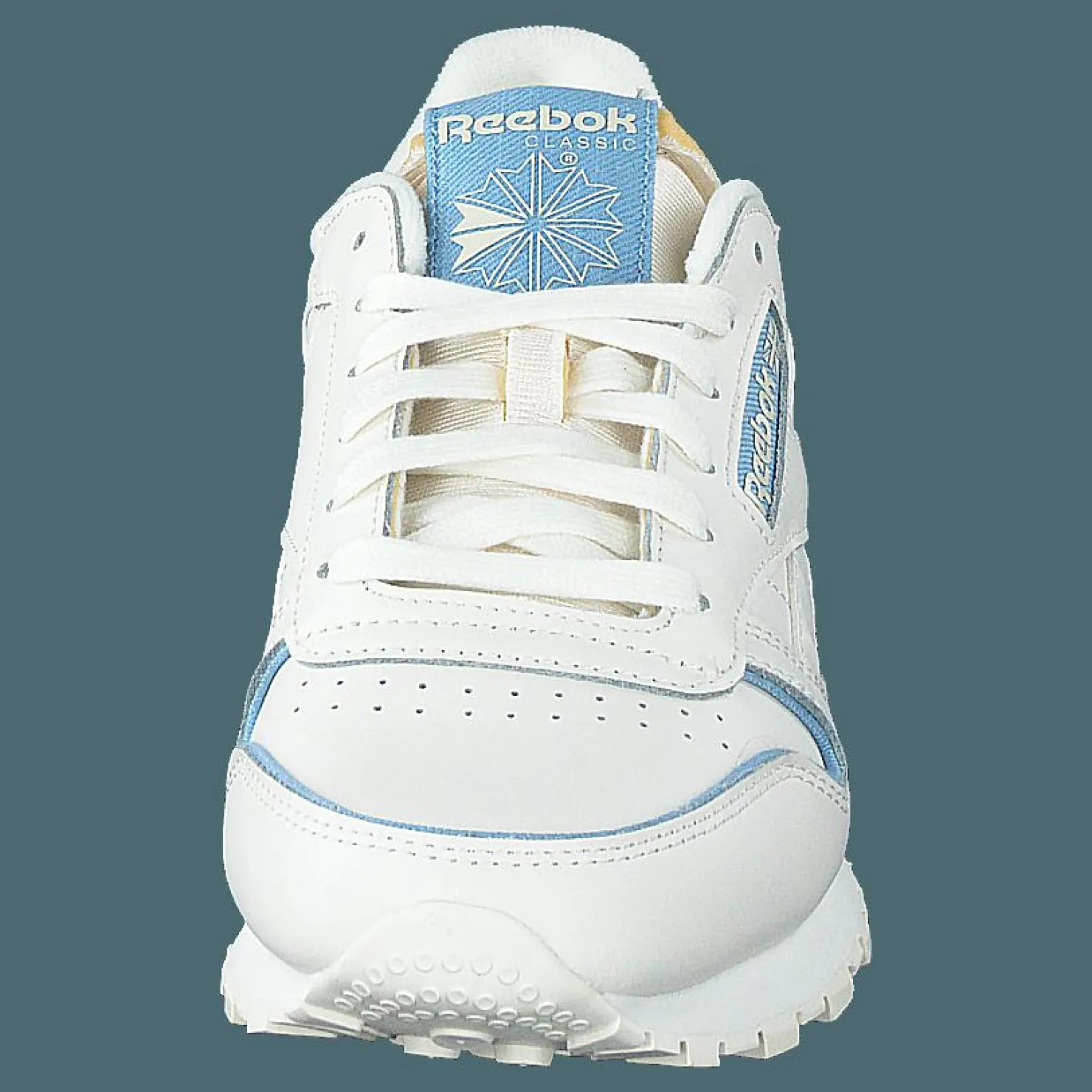 Reebok Classic Cl Lthr Chalk/chalk/washed Indigo Vit New