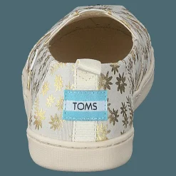 Toms Classic Alp Foil Floral Blooms Natural Gold Beige och Grå New