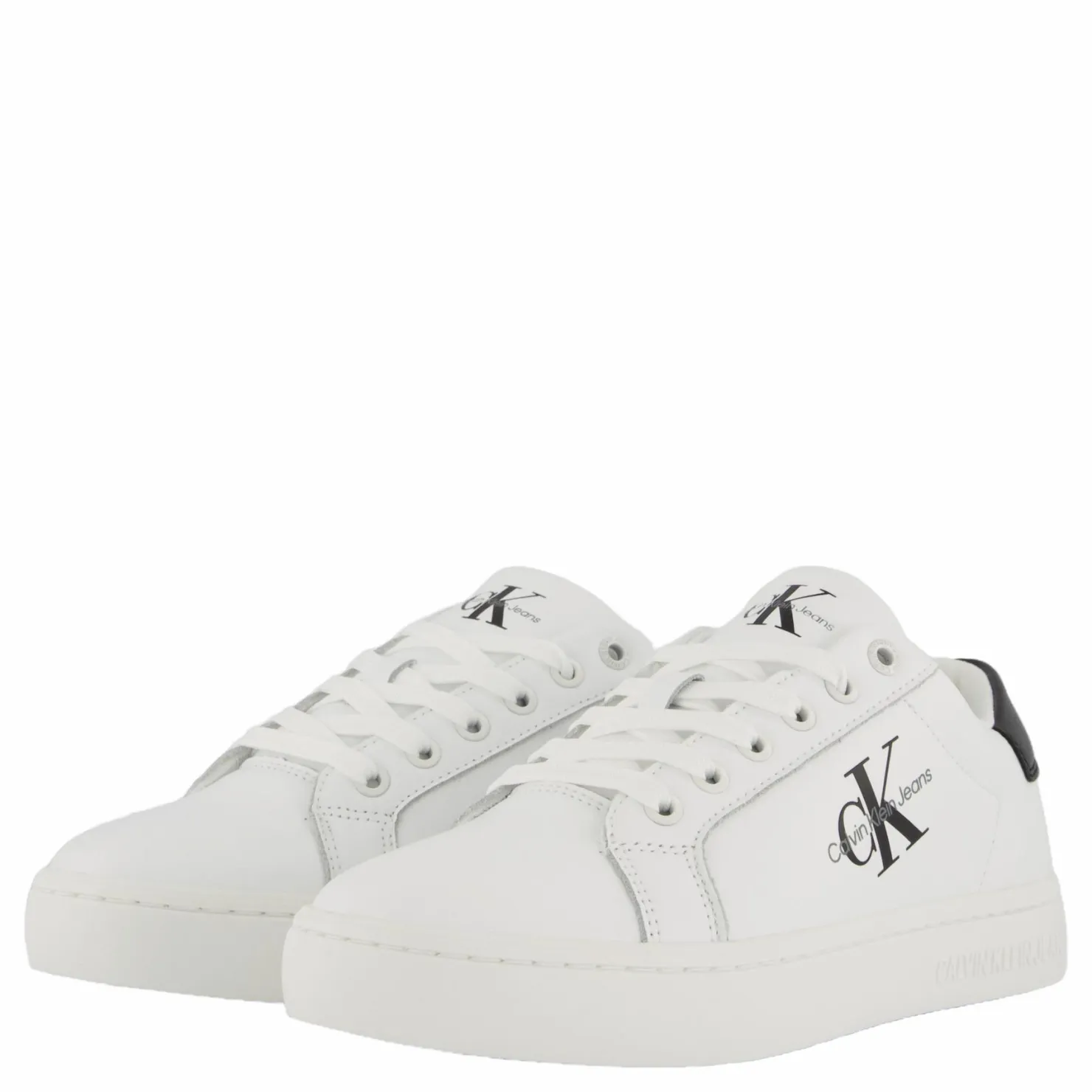 Calvin Klein Classic Cupsole Laceup White Vit Outlet