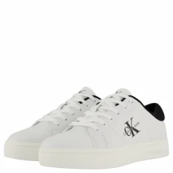 Calvin Klein Classic Cupsole Lowlaceup Lth  Bright White/black Vit Clearance