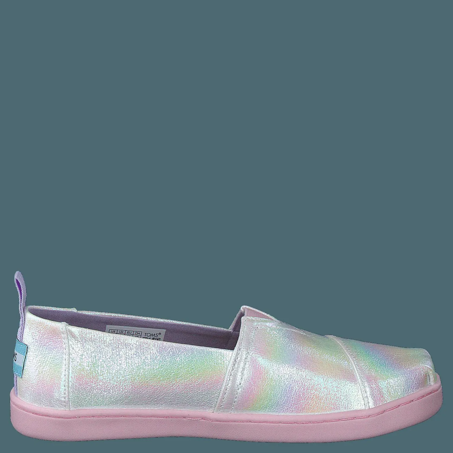Toms Classic Iridescent Stripe White Lila Hot