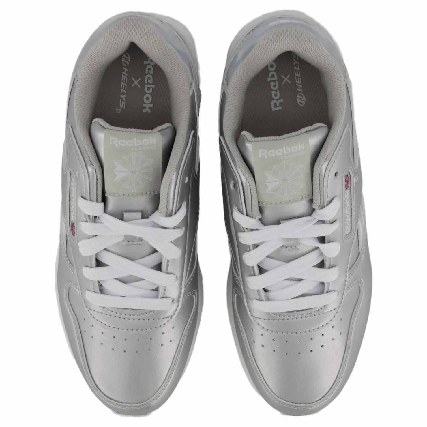 Heelys Classic Leather Silver/white Grå