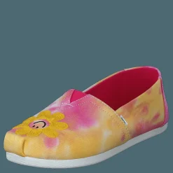 Toms Classic Tie Dye Fuchsia Rose Rosa och Gul
