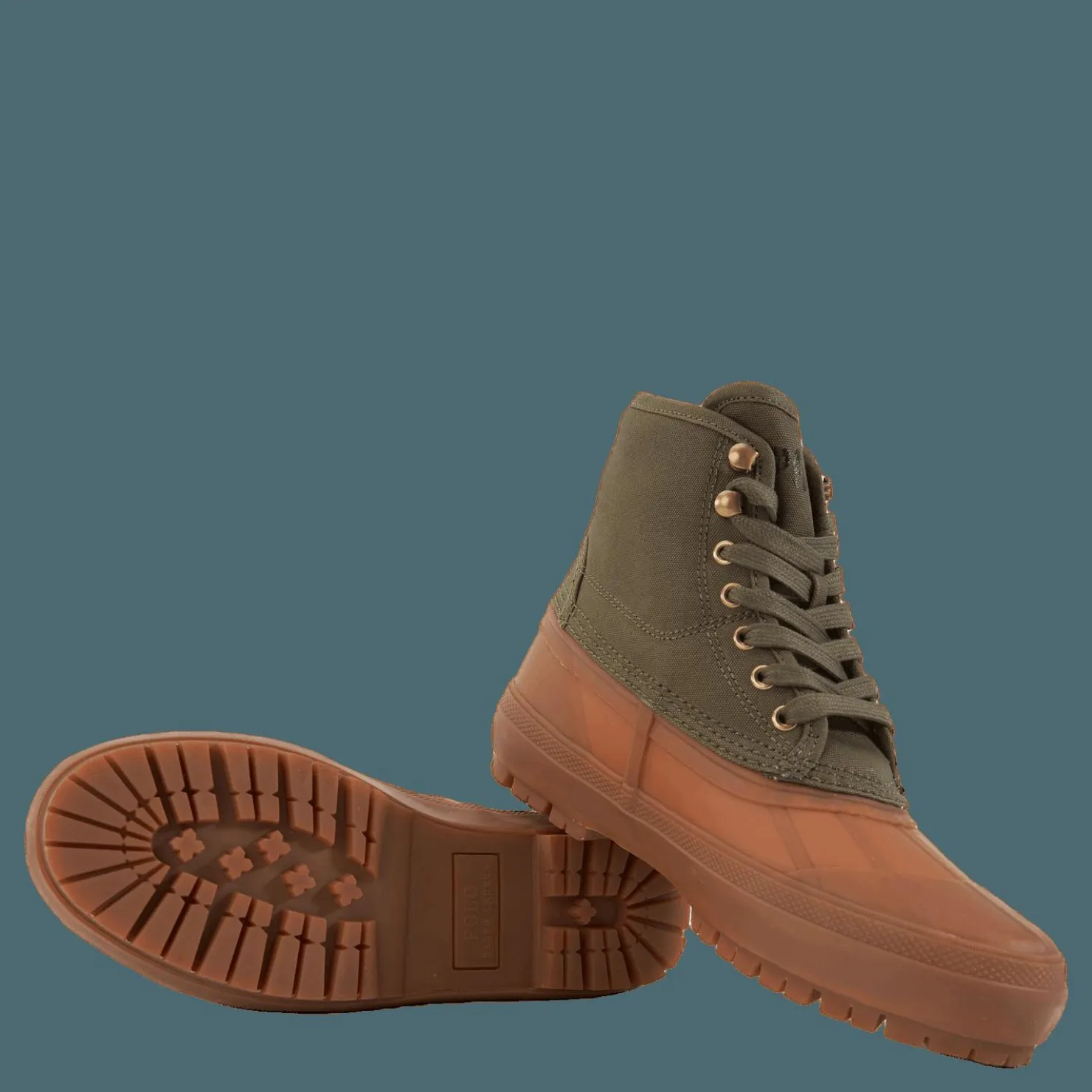 Polo Ralph Lauren Claus Laceup-boots-mid Cut Boo Defender Green Grön Outlet